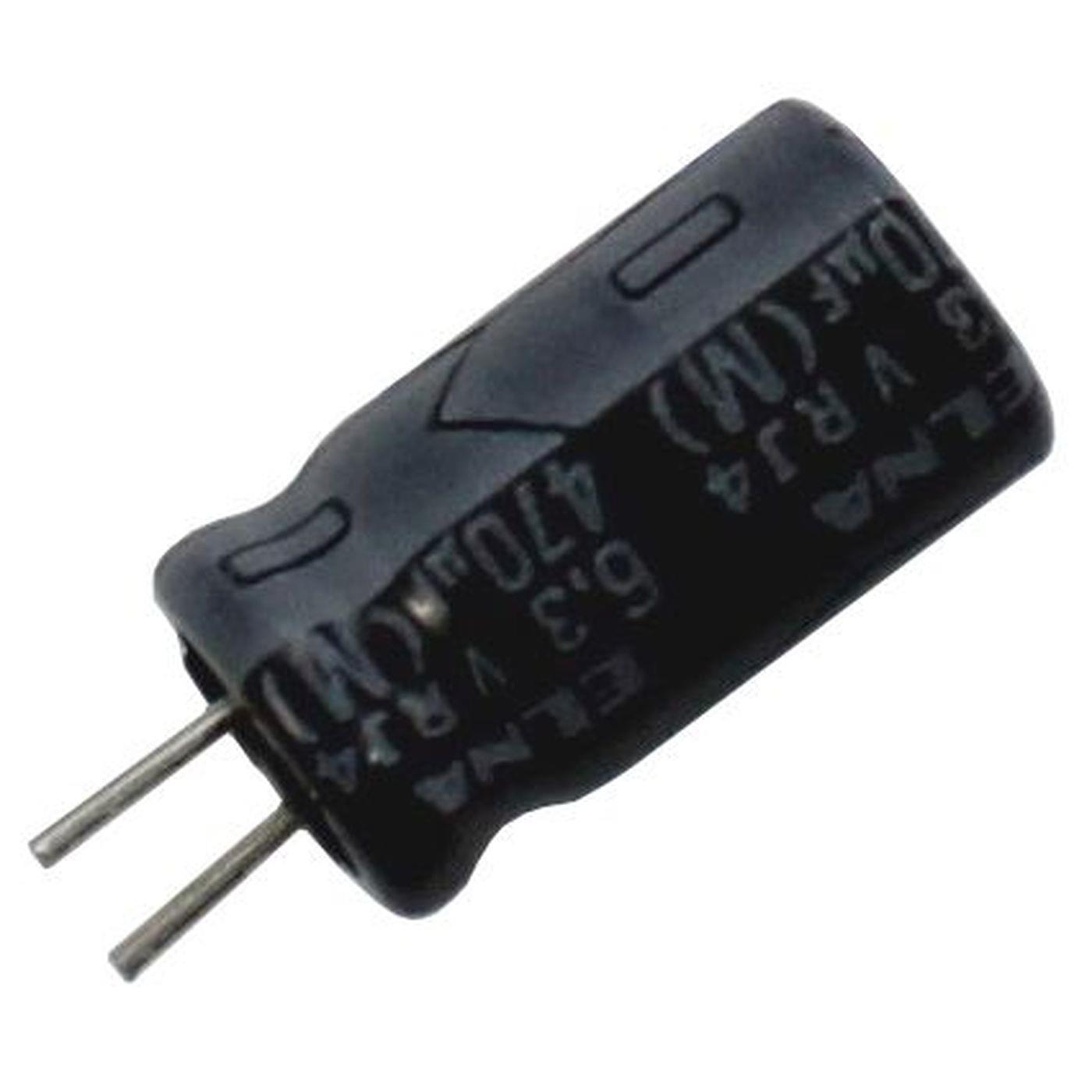 Electrolytic capacitor Radial 470µF 6,3V 105°C EJ4-6V471MF3#-F278 d6,3x11mm 470uF