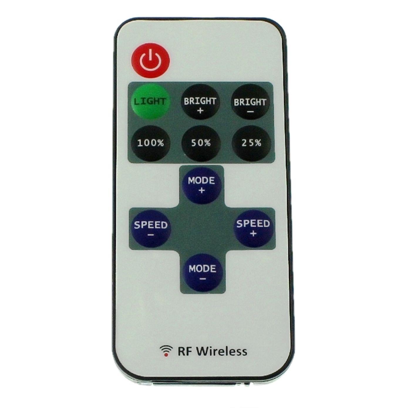 Mini LED RF Controller 10Key Remote control 12...24V 144W for single-colour LED strips 2-Pin plug + play