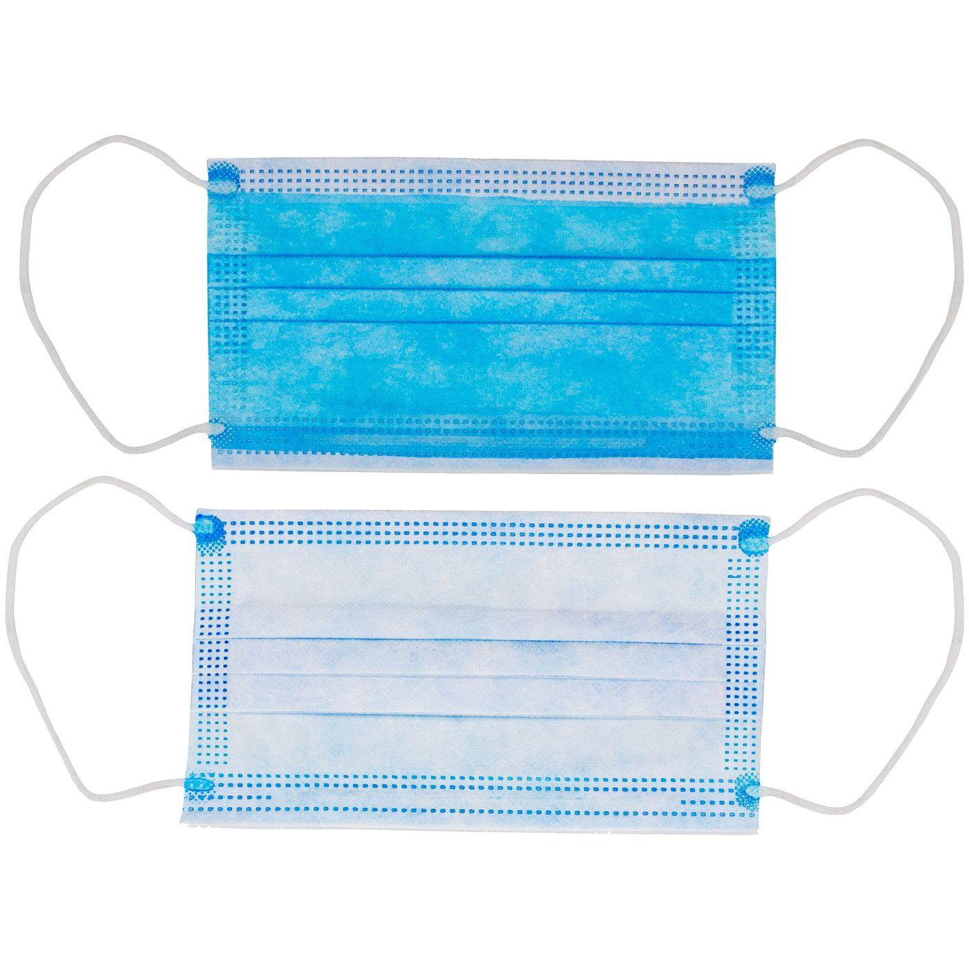 Disposable Mouth Nose Breathing Protection 3-layered Face mask Blue