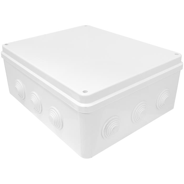 Junction box Surface-mounted IP65 300x250x120mm 12 Openings Junction box Waterproof White Junction socket Terminal