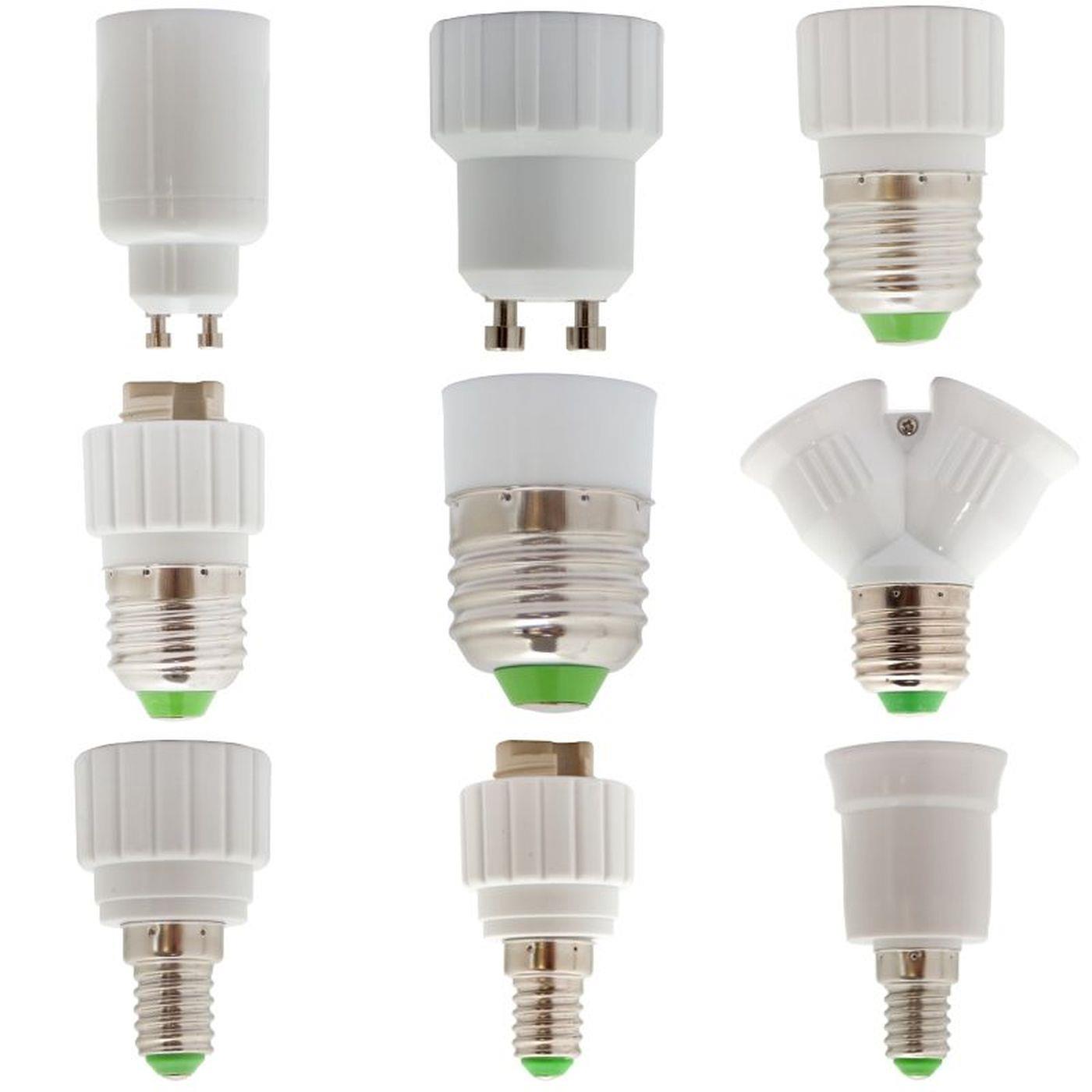 5x E14 E27 GU10 G9 Lampensockel Adapter Fassung Konverter Lampe