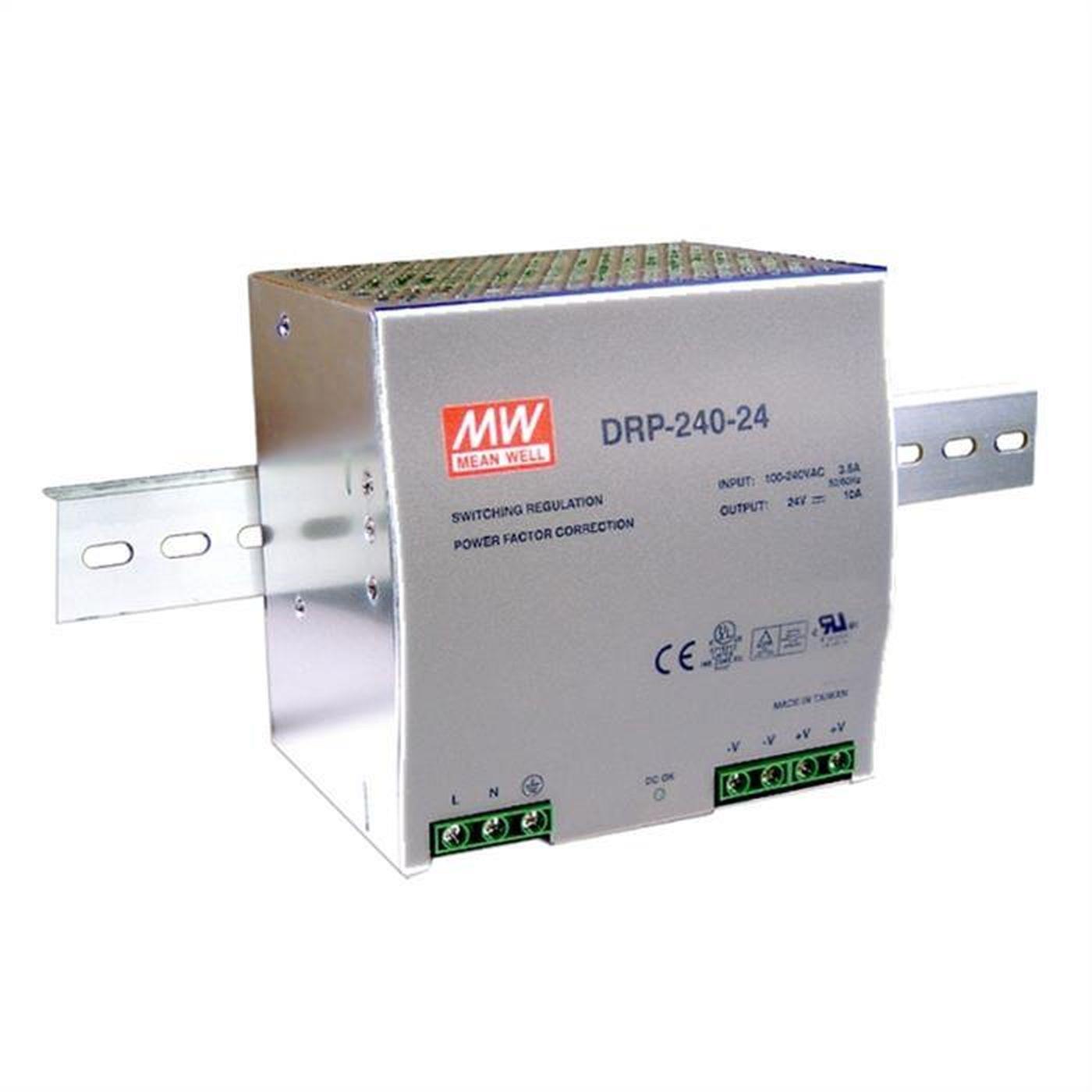 MeanWell DRP-240-24 240W 24V 10A Hutschienen Netzteil DIN-RAIL