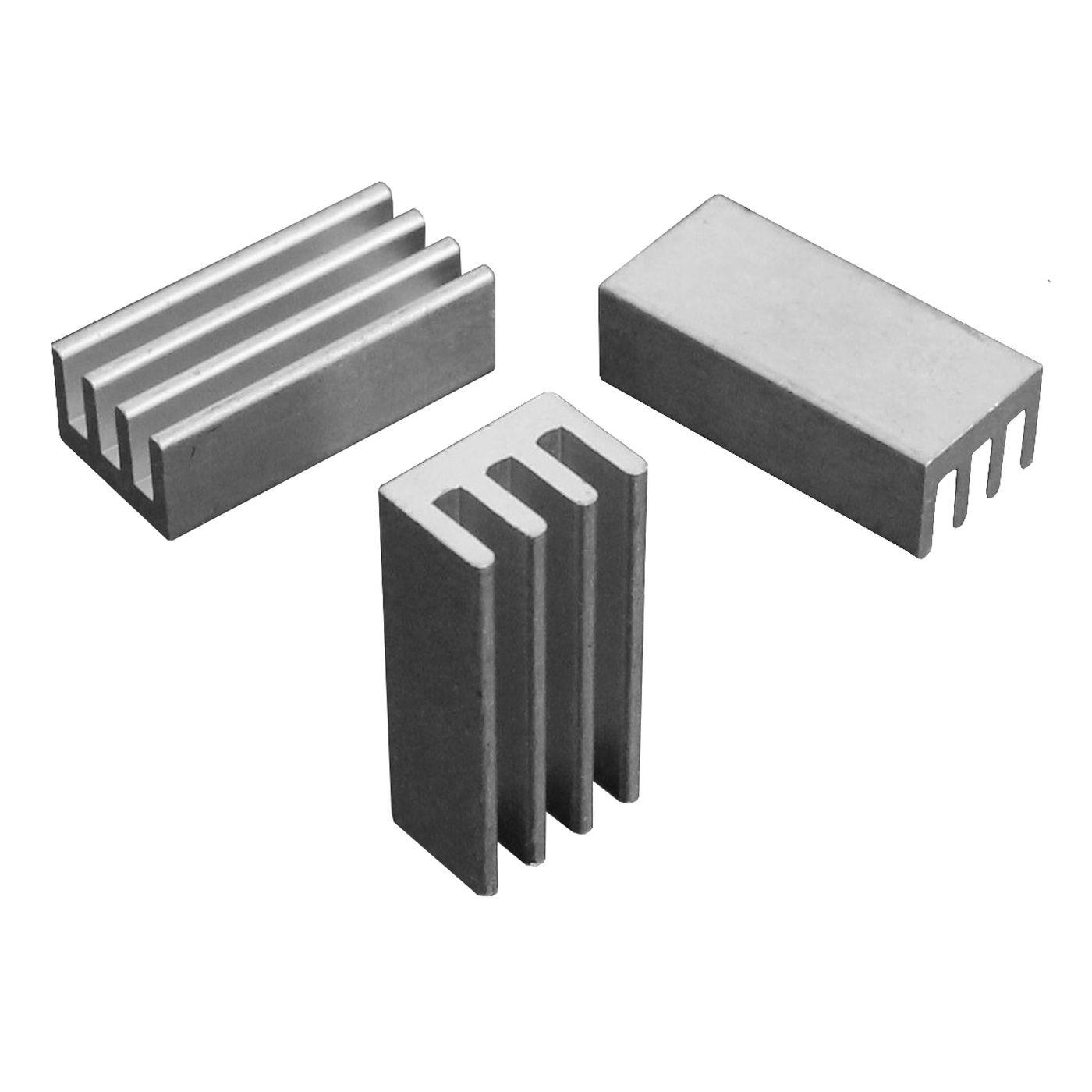 Aluminium Heat sink 24,8x11,8x8mm Silver Cooling fin Cooling plate