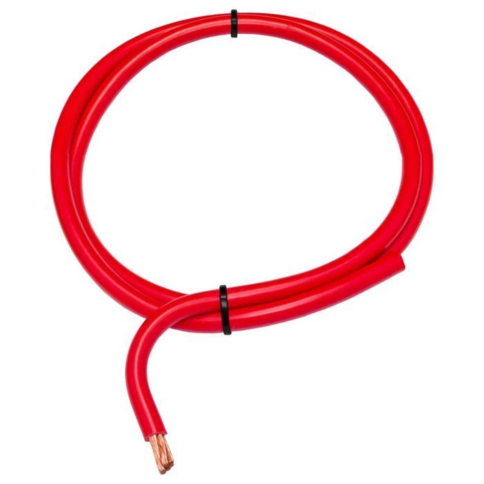 1m FLY Fahrzeugleitung Rot 25mm² rund Kabel Litze KFZ Stromkabel