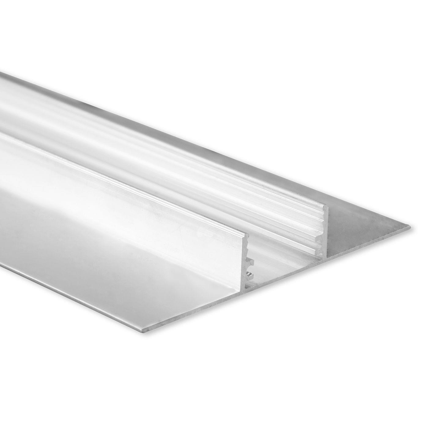 2m LED Profil TBP5 Silber 87,3x14,4mm Aluminium Trockenbauprofil für 20mm LED Streifen