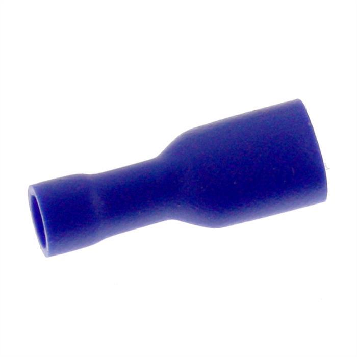 25x Flachsteckhülse vollisoliert 1,5-2,5mm² Steckmaß 0,8x6,4mm Blau für Flachstecker Messing verzinnt