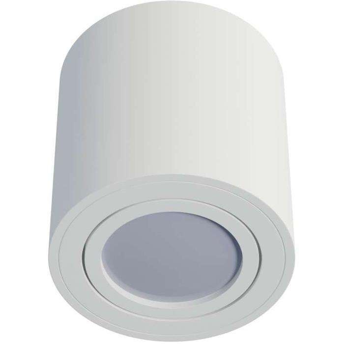LED Surface mount frame Round 80x84mm White Aluminium Swivelling Spot GU10 MR16