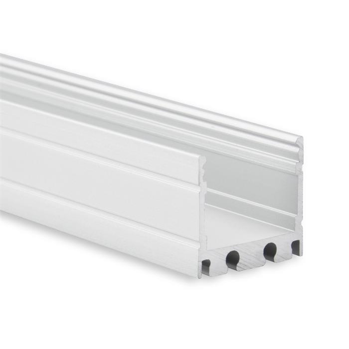 1m LED Profil PN8 Silber 19,2x18,1mm Aluminium Aufbauprofil für 16mm LED Streifen