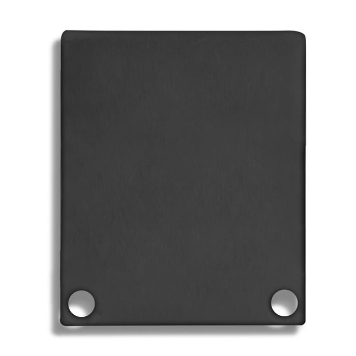 2x End cap E44 Aluminium For profiles PN4 PN5 with Cover C11 Black