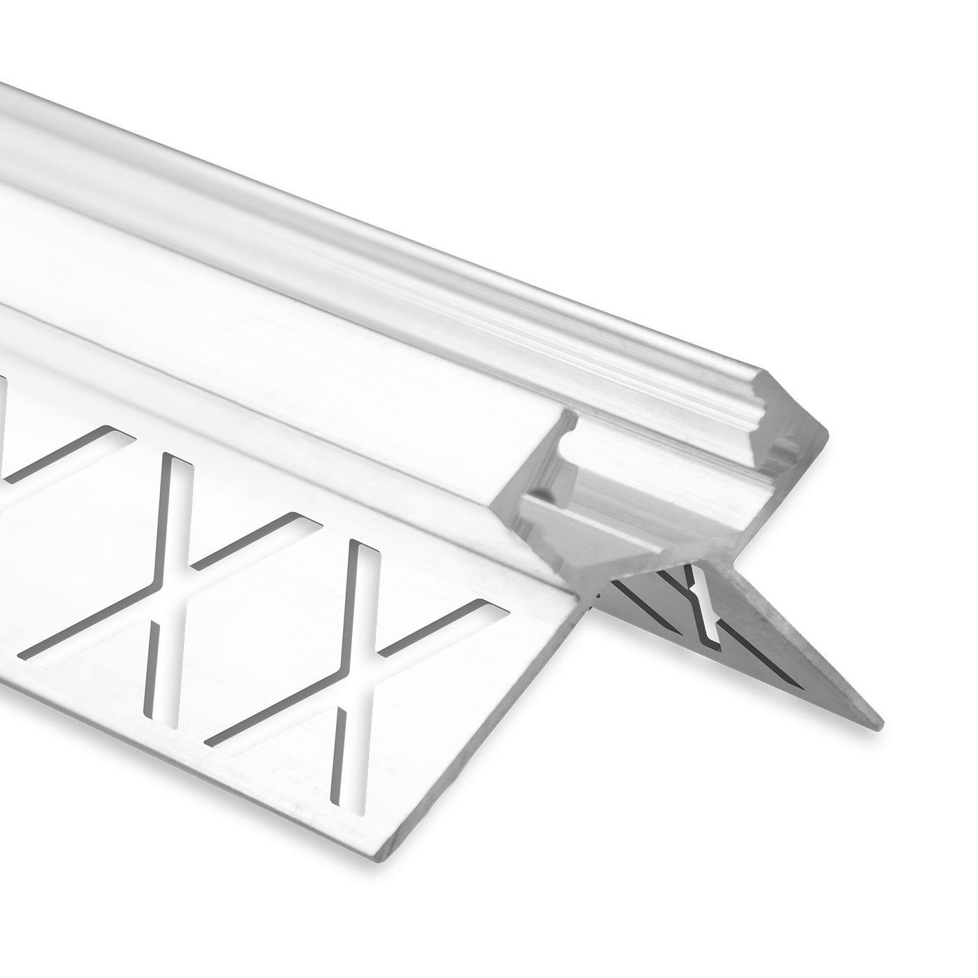 2m LED profile FP5 Silver 27,8x27,8mm Aluminium Tile profile for 12mm LED strips