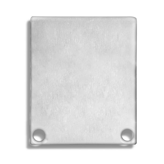 2x Endkappe E44 Aluminium für Profile PN4 PN5 mit Abdeckung C11 Silber
