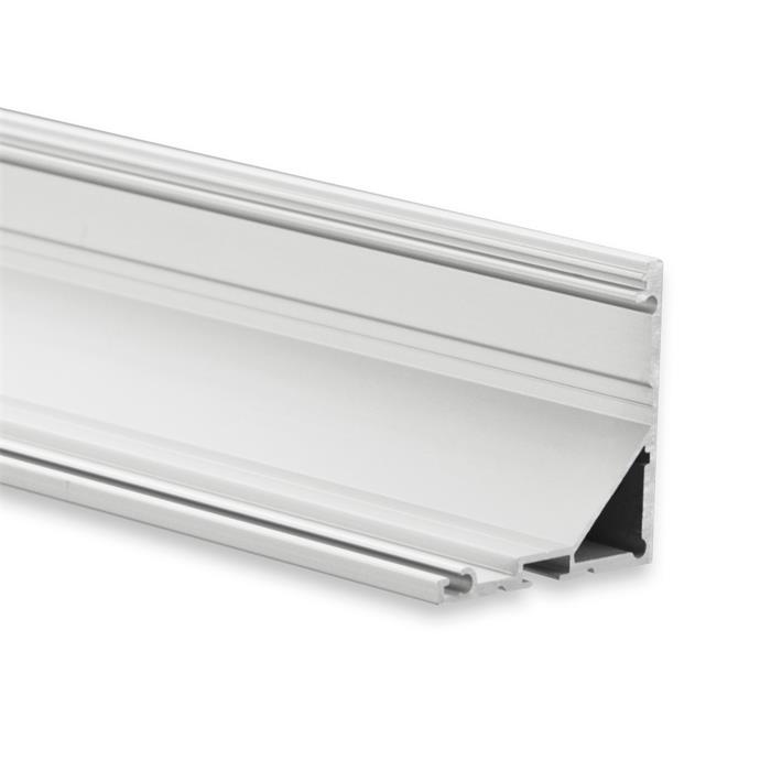2m LED Profil PN19 Silber 40,1x40,1mm Aluminium Leuchtenprofil für 21mm LED Streifen