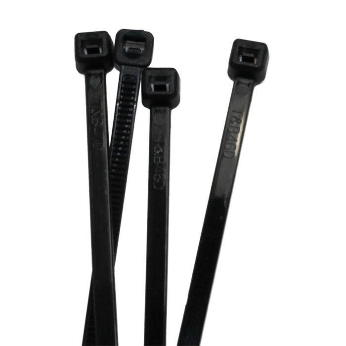 100x Cable tie 200 x 3,6mm Black 18,2kg PA6.6 Polyamide Industrial quality
