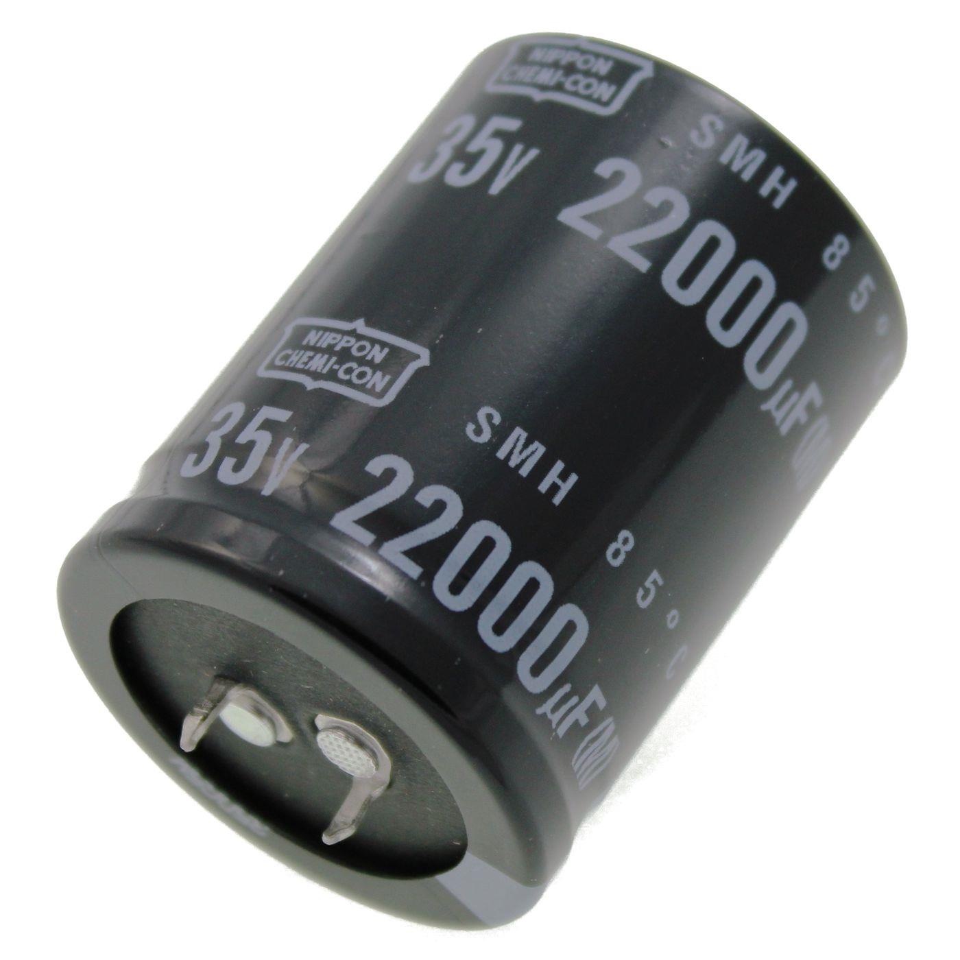 Snap-In Electrolytic capacitor Radial 22000µF 35V 85°C ESMH350VSN223MA45U d35x45mm 22000uF
