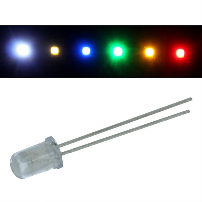 20x Superhelle LEDs 5mm Kalt Weiß 6000K 20mA 3,2V 10000…15000mcd 45° Konventionelle LED