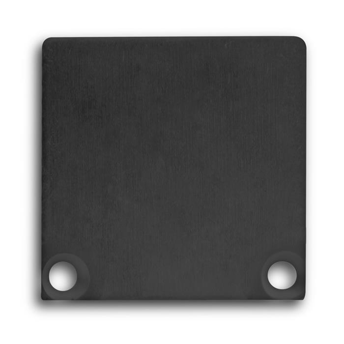 2x End cap E47 Aluminium For profile PN6 with Cover C30 Black