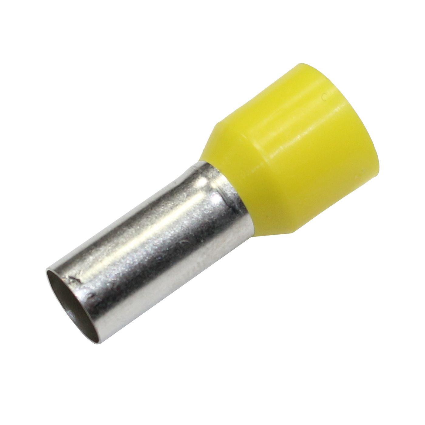 50x Wire end ferrule isolated 25mm² Yellow Copper tinned 7,3x16mm Sleeve