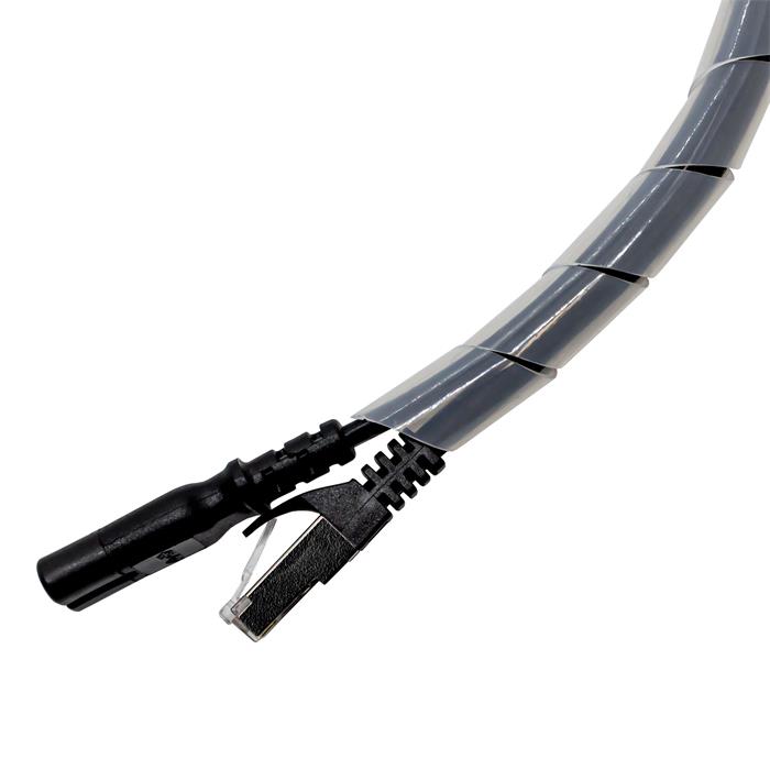 20m Spiralband 10mm (7,5-60mm) Kabelschlauch Transparent Flexibel Schlauch Schutz