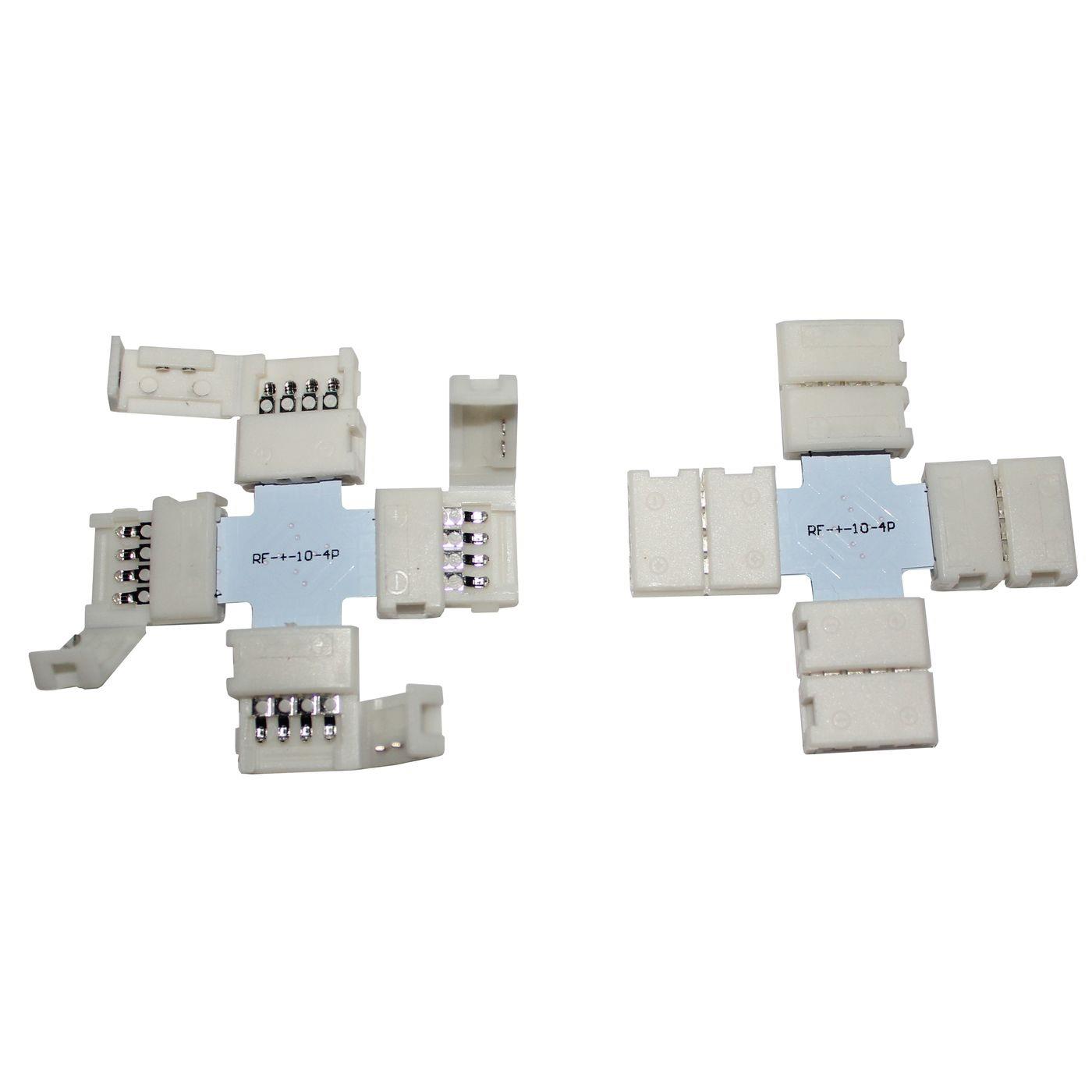 RGB LED Clip "+" Verbinder für 10mm RGB LED Streifen 15x5mm