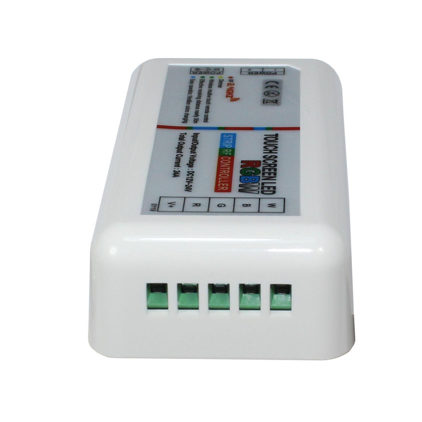 Milight RGBW LED Touch RF Controller Weiß 12...24V 240W für Farbwechsel Streifen 5-Pin