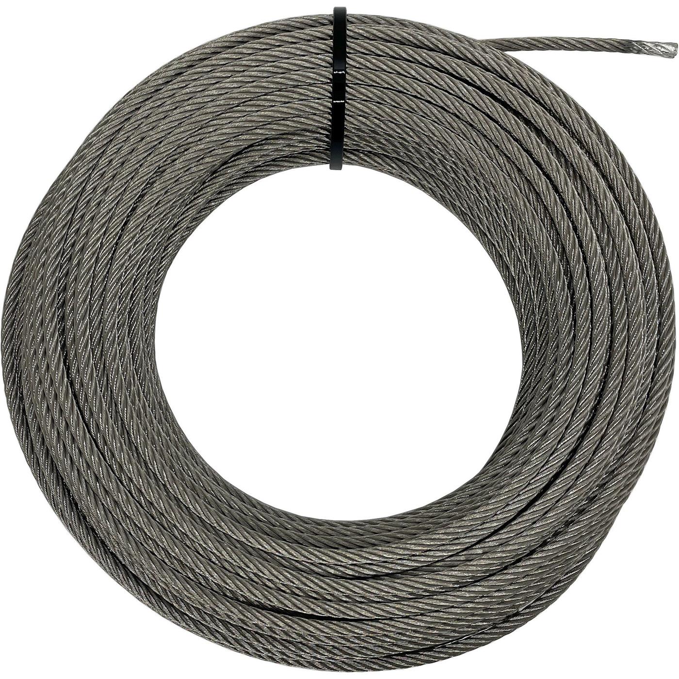 Wire rope 50m Stainless steel V4A 316 5mm 7x19 Ropes stainless for trellis systems