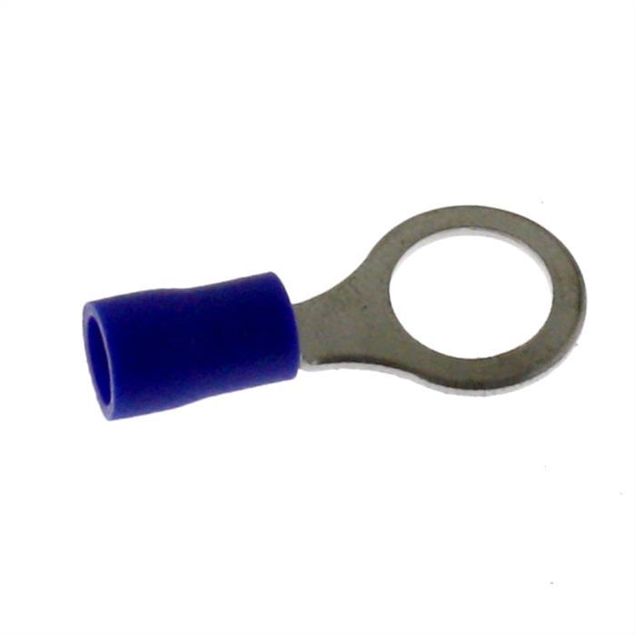 25x Ring cable lug partially insulated 1,5-2,5mm² Hole diameter M8 Blue Ring lug Copper tinned