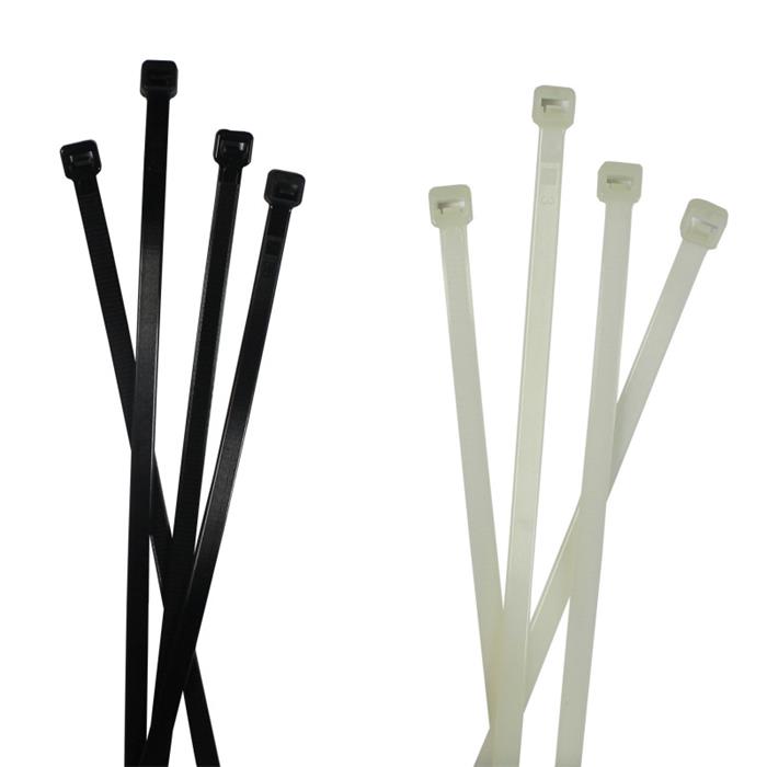 100x Cable tie Reusable 200 x 4,8mm White Natural 22kg PA6.6 Polyamide Industrial quality
