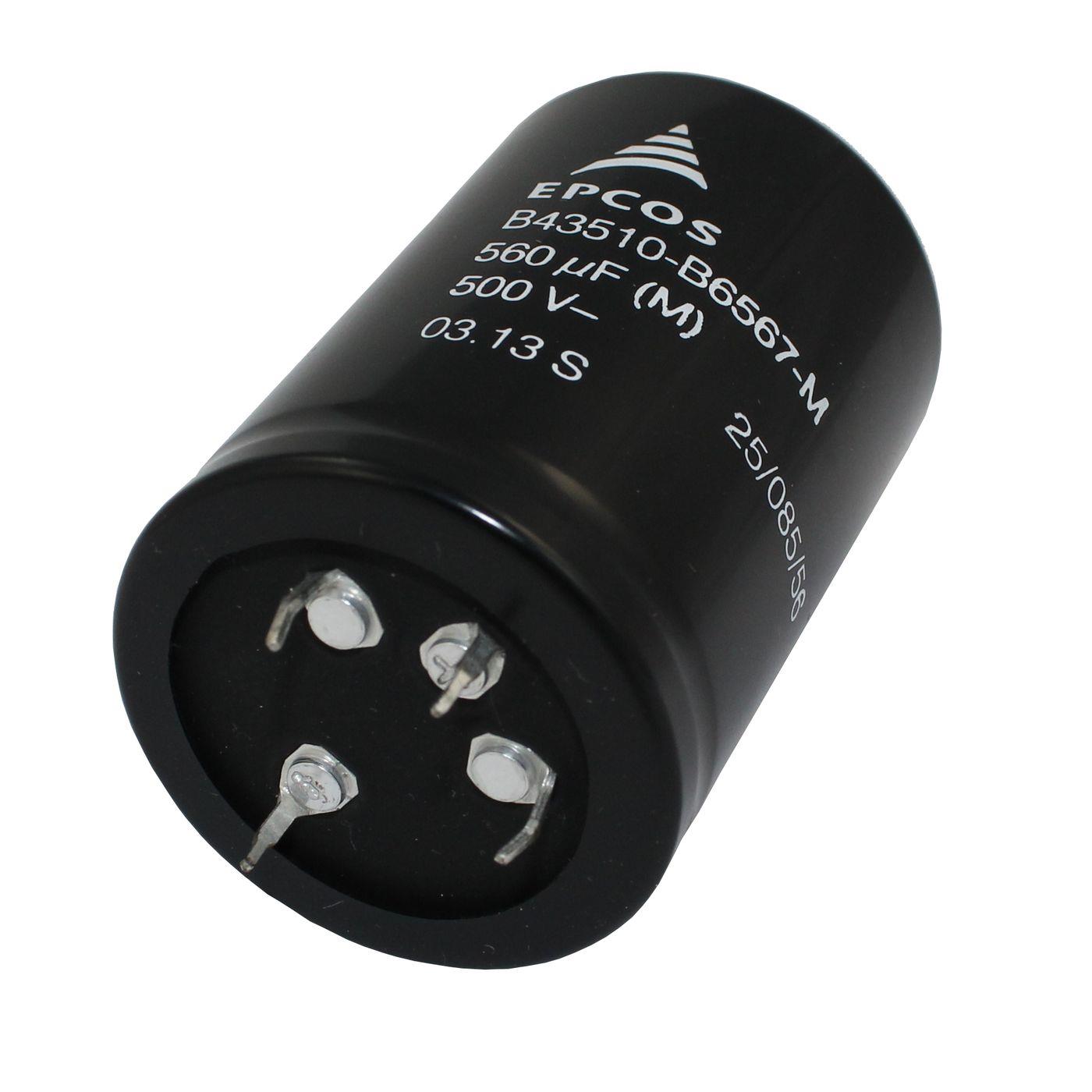 4-Pin Elko Kondensator Radial 560µF 500V 85°C B43510B6567MS1 d40x60mm 560uF