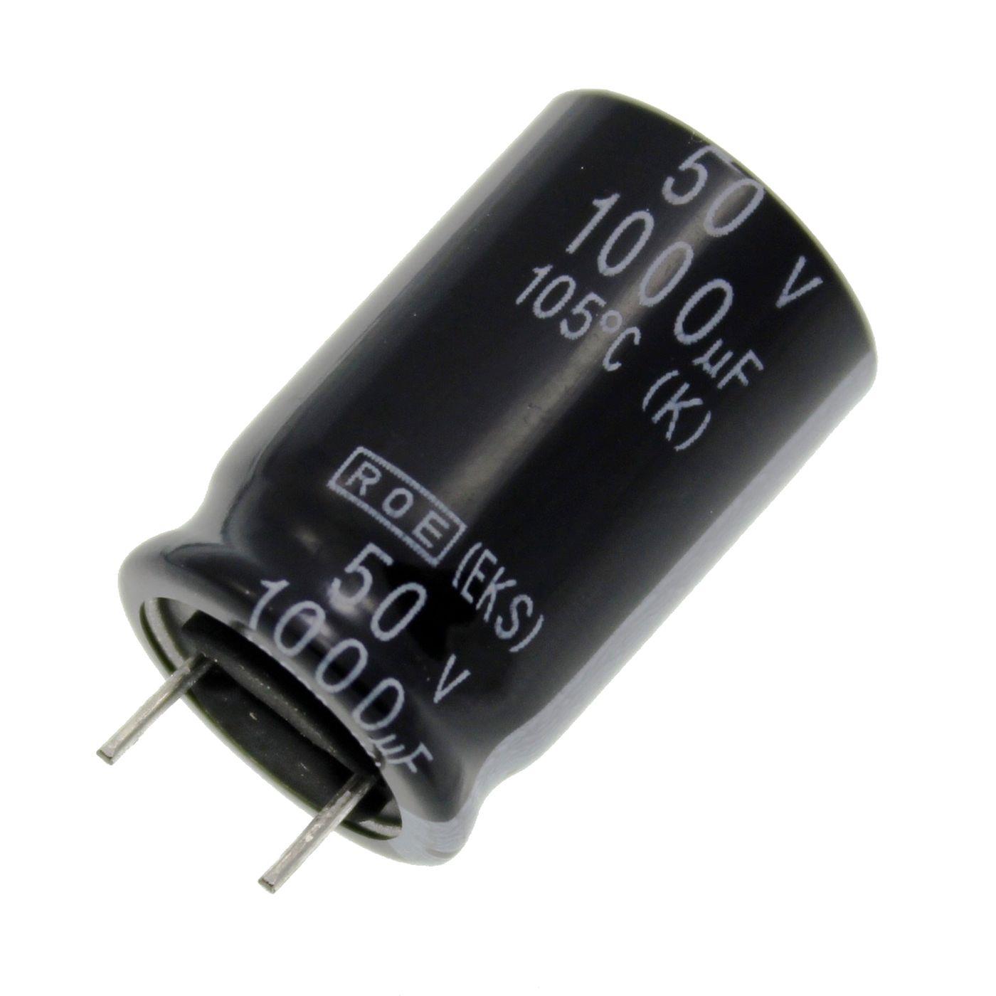Elko Kondensator Radial 1000µF 50V 105°C EKS05JG410H07K d16x25mm 1000uF