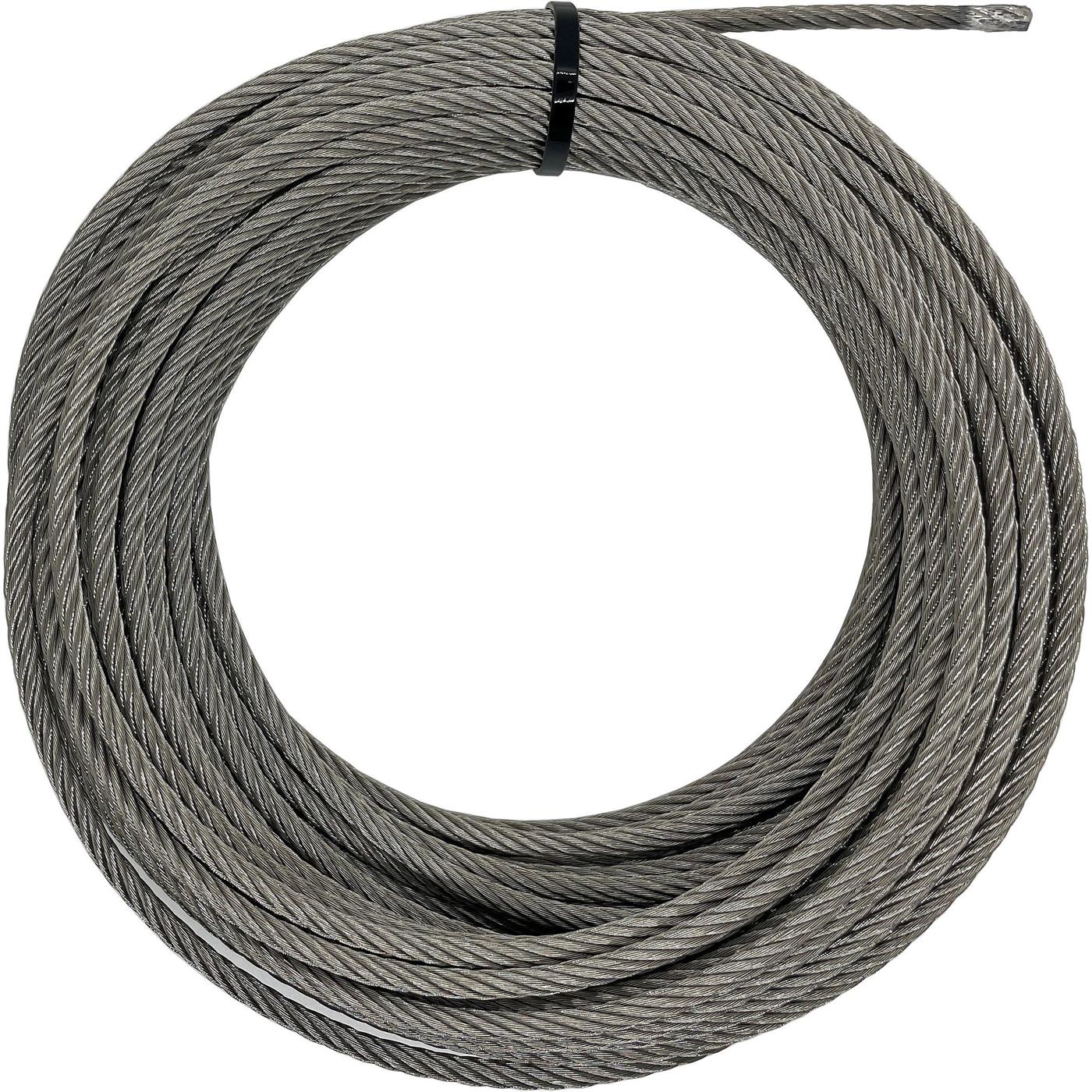Wire rope 25m Stainless steel V4A 316 5mm 7x19 Ropes stainless for trellis systems