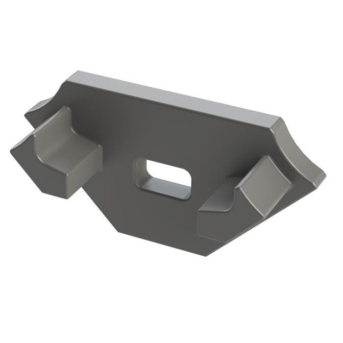 End cap for Lumonic Type C LED profiles Holder Plastic Silver