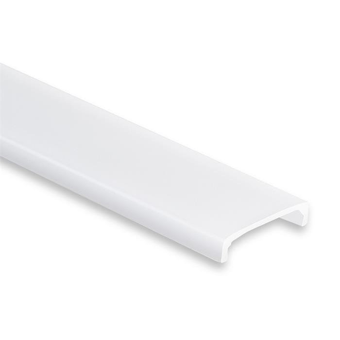 1m Cover C3 For profiles PO15 PL5 PL6 16,8x4,6mm Plastic Opal satin finish