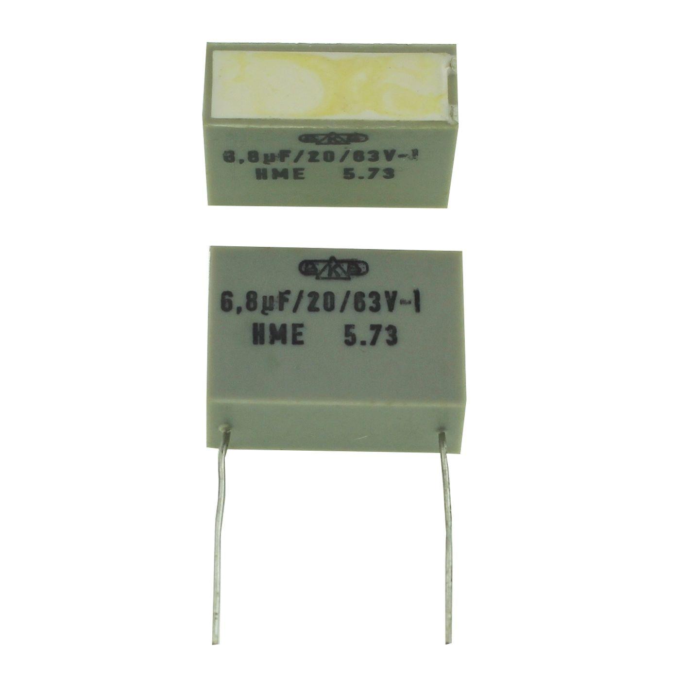 HME Foil Capacitor Radial 6,8µF 63V DC 6800nF