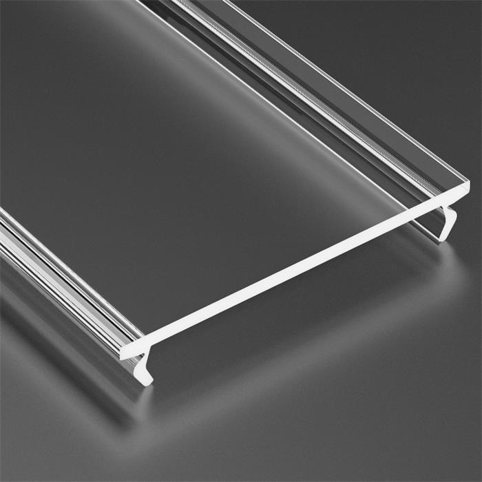 1m Cover for Lumonic Type Solis LED profiles Plastic Transparent