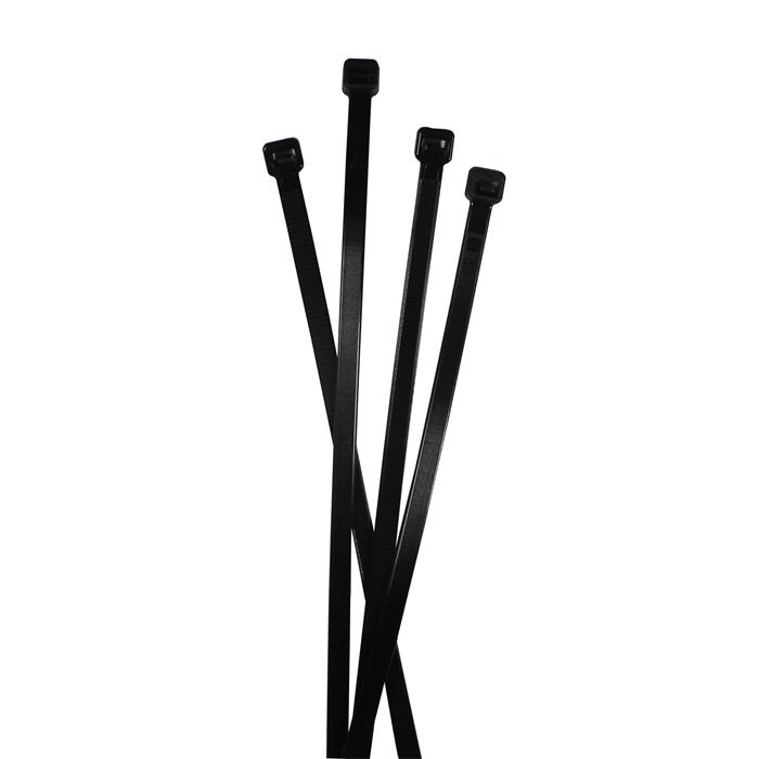 100x Cable tie Reusable 200 x 4,8mm Black 22kg PA6.6 Polyamide Industrial quality