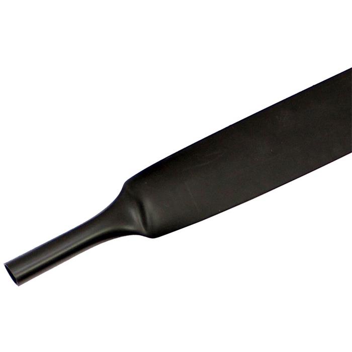 1m Heat shrink tubing 2:1 25,4 -> 12,7mm Black Flexible